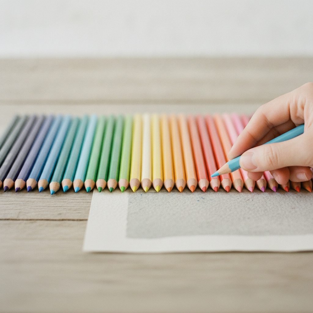 Imagem ilustrativa (gerada por IA) sobre melhor marca de lápis de cor escolar: comparação das principais opções - Ateliê Artístico